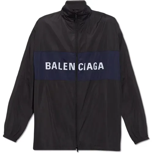 Light Jackets, male, , Size: S Jacket with logo - Balenciaga - Modalova