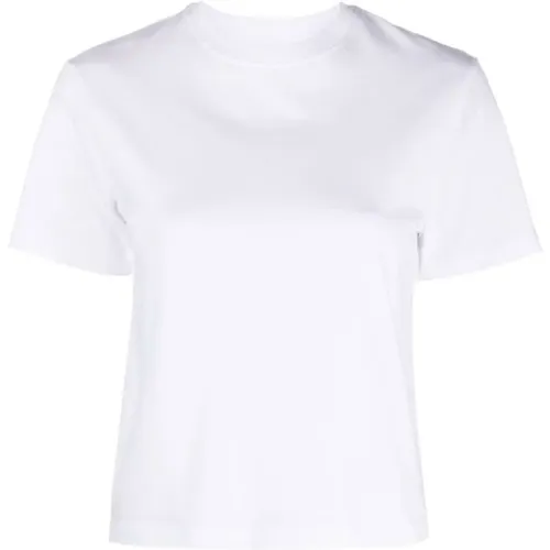 Einfaches Baumwoll-Crew-Neck T-Shirt , Damen, Größe: S - Armarium - Modalova