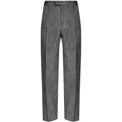 Straight Trousers, male, , Size: XL Creased Trousers - Salvatore Ferragamo - Modalova