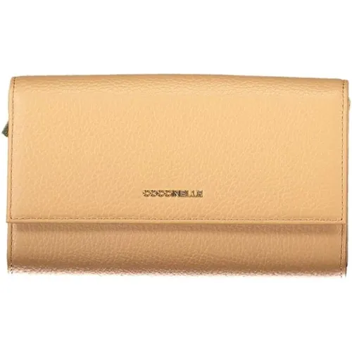 Wallets & Cardholders, female, , Size: ONE SIZE Metallic Soft Wallet with Dual Compartments - Coccinelle - Modalova