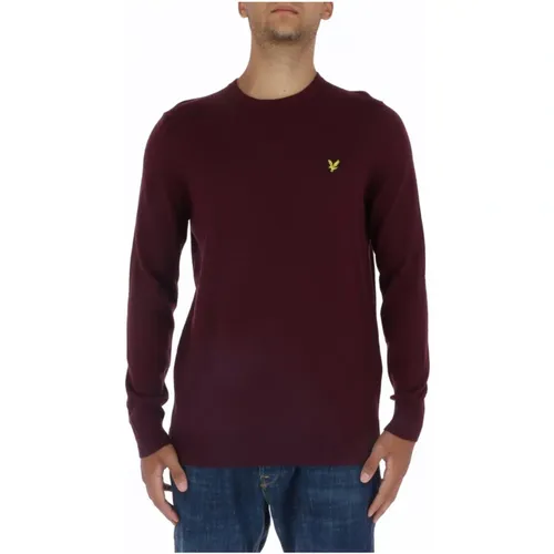 Print Strickware Bordeaux , Herren, Größe: M - Lyle & Scott - Modalova