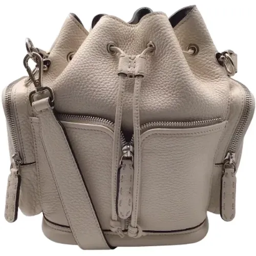 Pre-owned Bucket Bags, female, , Size: ONE SIZE Leather Fendi Bucket Bag - Fendi Vintage - Modalova