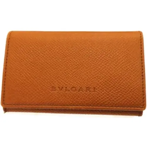 Pre-owned Wallets, female, , Size: ONE SIZE Pre-owned Leather wallets - Bvlgari Vintage - Modalova