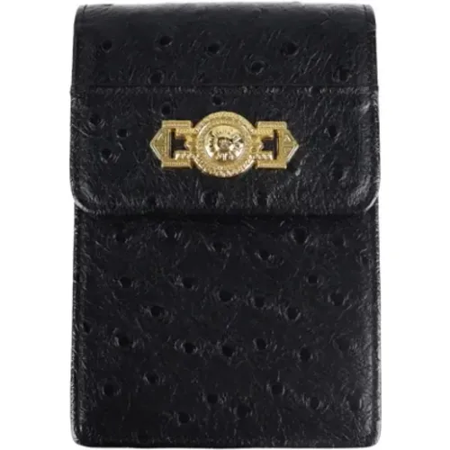 Pre-owned Leather home-office , female, Sizes: ONE SIZE - Versace Pre-owned - Modalova