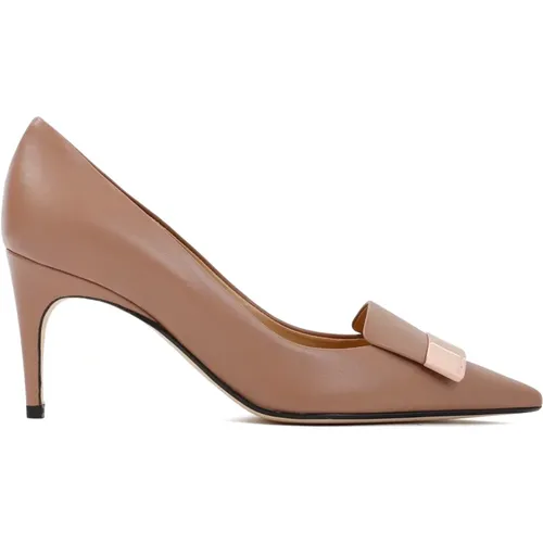 Bright Skin Leather Pumps , female, Sizes: 4 1/2 UK, 3 1/2 UK, 6 UK - Sergio Rossi - Modalova