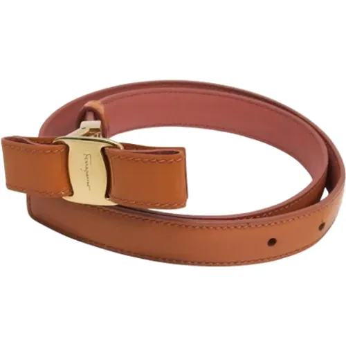 Pre-owned Belts, female, , Size: ONE SIZE Pre-owned Leather belts - Salvatore Ferragamo Pre-owned - Modalova