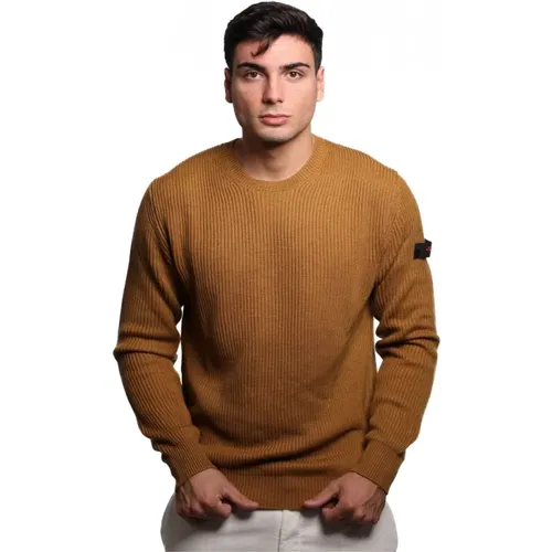 Amber Diver 01 Pullover mit Rippentextur , Herren, Größe: 2XL - Peuterey - Modalova