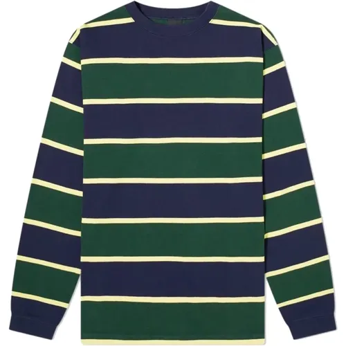 Long Sleeve Rugby Stripe T-Shirt Navy , male, Sizes: S - Manastash - Modalova