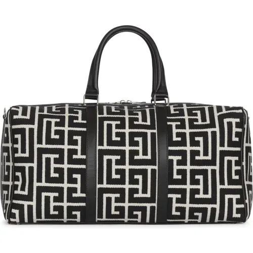 Reisetasche mit Jacquard-Maxi-Monogramm - Balmain - Modalova