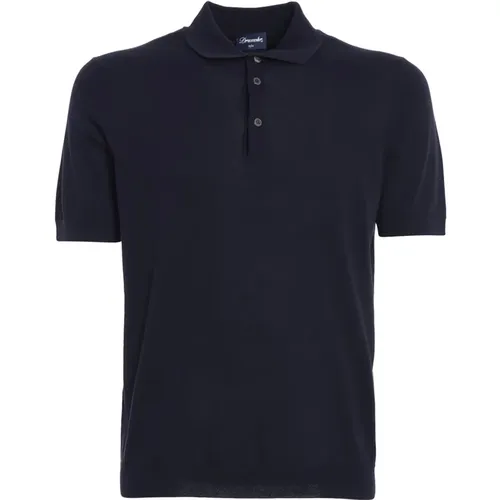 Buttoned Polo Shirt , male, Sizes: M, 2XL, 4XL - Drumohr - Modalova