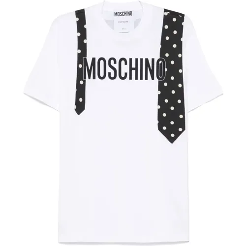 T-Shirts, male, , Size: L Graphic Print Crew Neck T-shirt - Moschino - Modalova