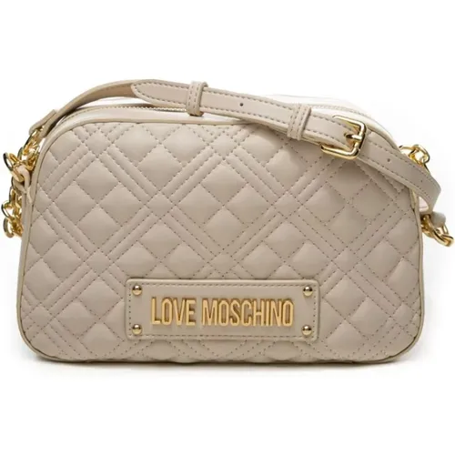 Gepolsterte PU-Schultertasche - Love Moschino - Modalova