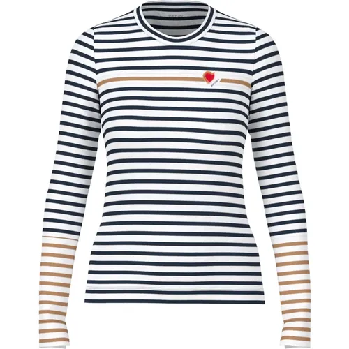 Navy T-Shirt, Casual Stil , Damen, Größe: L - Marc Cain - Modalova