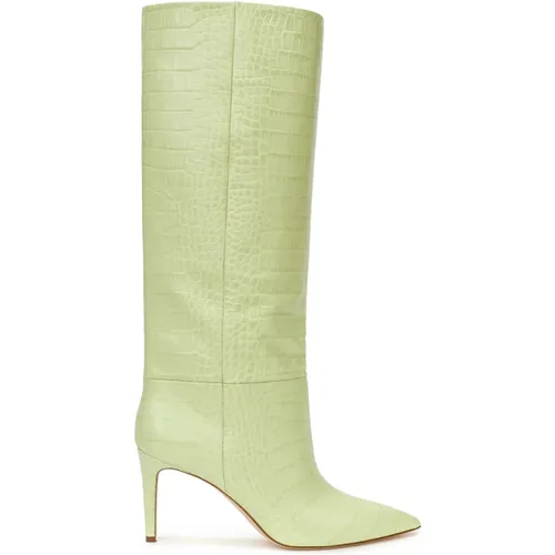 Knee-high Stiletto Boot in Cocco Print , female, Sizes: 5 UK, 7 UK, 4 UK - Paris Texas - Modalova