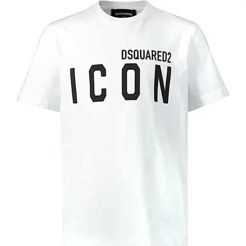 Casual Baumwoll T-Shirt für Männer , Herren, Größe: XL - Dsquared2 - Modalova