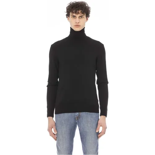 Turtlenecks, male, , Size: S Trendy Knitwear - Monogram Detail - Baldinini - Modalova