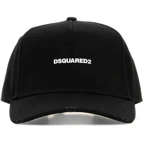 Caps, male, , Size: ONE SIZE Cotton Baseball Cap - Dsquared2 - Modalova