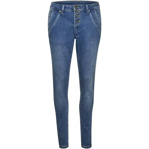 Skinny Jeans , Damen, Größe: W25 - Cream - Modalova