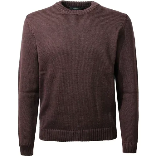 Dark Wool Crew-Neck Sweater , male, Sizes: 3XL, 2XL, L, XL, 4XL, M - Zanone - Modalova