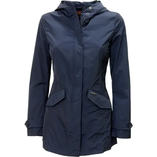 Windproof Jacket, Model: Parka Women`s Long Jacket , female, Sizes: S - Woolrich - Modalova