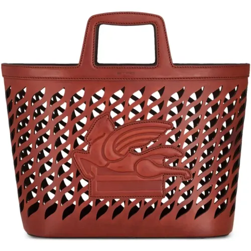 Pegasus Leather Shopping Bag , female, Sizes: ONE SIZE - ETRO - Modalova