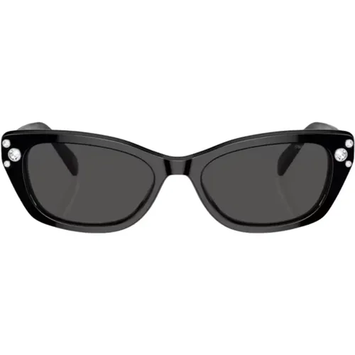 Dark Grey Sunglasses , female, Sizes: 54 MM - Swarovski - Modalova