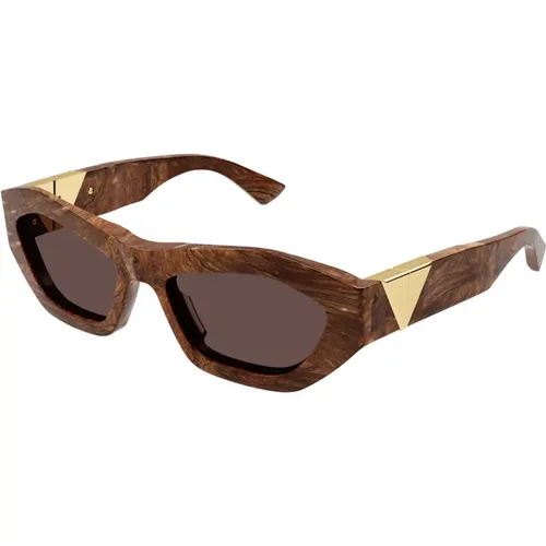 Brown Sunglasses Bv1221S , female, Sizes: 54 MM - Bottega Veneta - Modalova