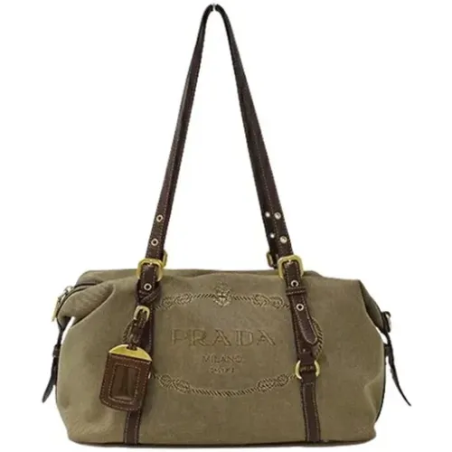 Pre-owned Shoulder Bags, female, , Size: ONE SIZE Pre-owned Canvas prada-bags - Prada Vintage - Modalova