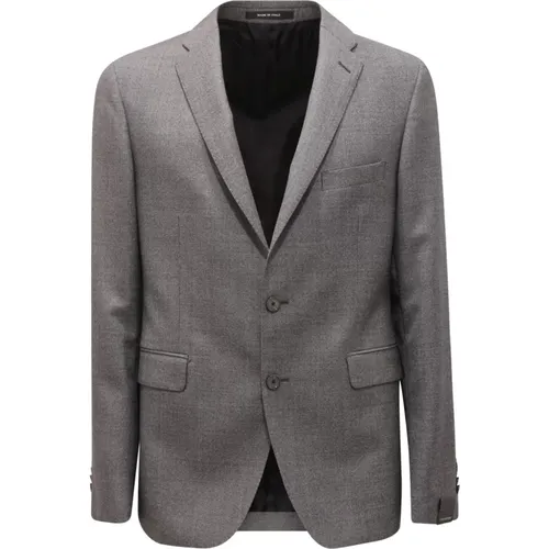 Blazers, male, , Size: XL 0494Au Abito Wool Suit Grey - Tagliatore - Modalova