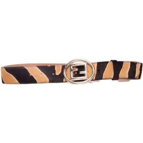 Pre-owned Accessories, female, , Size: ONE SIZE Pre-owned Giraffe Belt - Fendi Vintage - Modalova