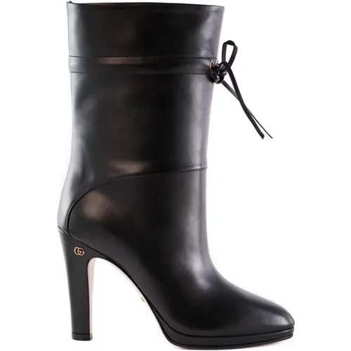Drawstring-tie ankle boots , female, Sizes: 7 UK - Gucci - Modalova