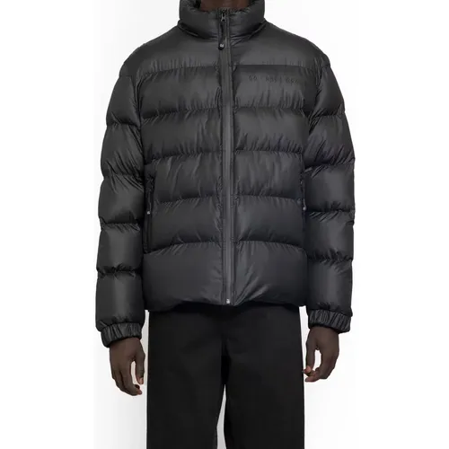 Schwarze Blow Out Pufferjacke , Herren, Größe: L - 44 Label Group - Modalova