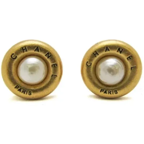 Pre-owned Jewellery, female, , Size: ONE SIZE Pre-owned Pearl earrings - Chanel Vintage - Modalova