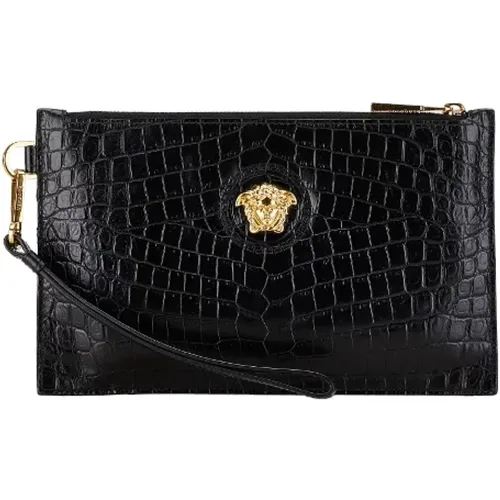 Pre-owned Clutches, female, , Size: ONE SIZE Pre-owned Leather clutches - Versace Pre-owned - Modalova