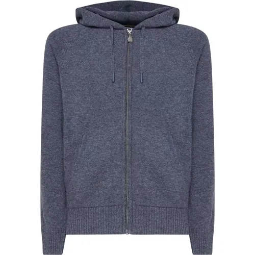 Zip-throughs, male, , Size: M Fusion Wool Hooded Zip Sweater - K-way - Modalova