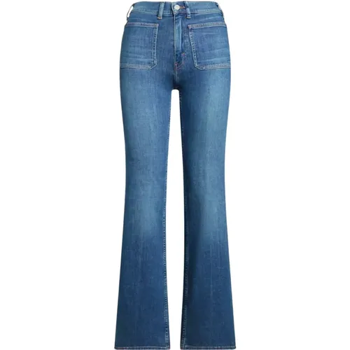 Blaue Jeans mit geradem Bein Boot Jean , Damen, Größe: W27 - Ralph Lauren - Modalova