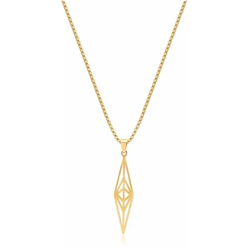 X Oscar Akermo: Gold Elysium Necklace , male, Sizes: L - Nialaya - Modalova