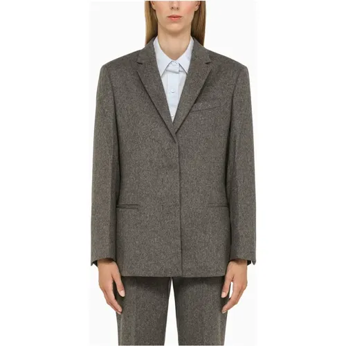 Blazers, female, , Size: M Single-Breasted Jacket - Calvin Klein - Modalova