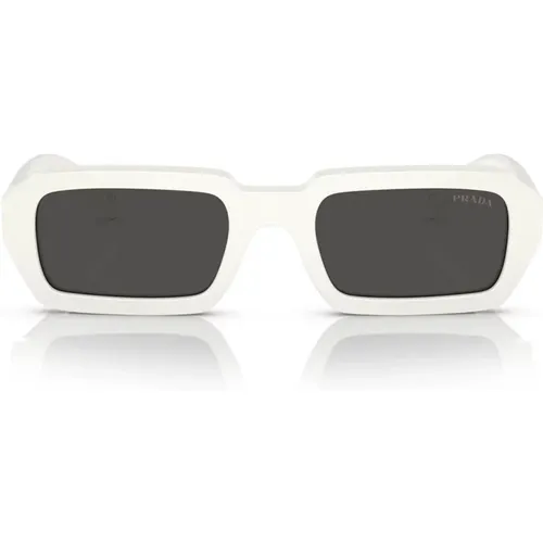 Irregular Shape Sunglasses with Dark Grey Lenses , female, Sizes: 52 MM - Prada - Modalova