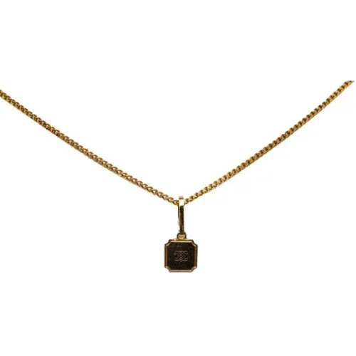 Pre-owned Jewellery, female, , Size: ONE SIZE Pre-owned Gold necklaces - Celine Vintage - Modalova