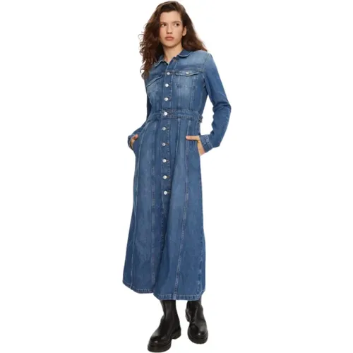 Denim Kleid mit Knöpfen Regular Fit - Tommy Hilfiger - Modalova