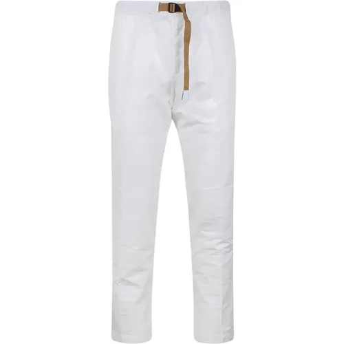 Sand , Cotton gabardine pants with elastic waistband , male, Sizes: XL - White Sand - Modalova