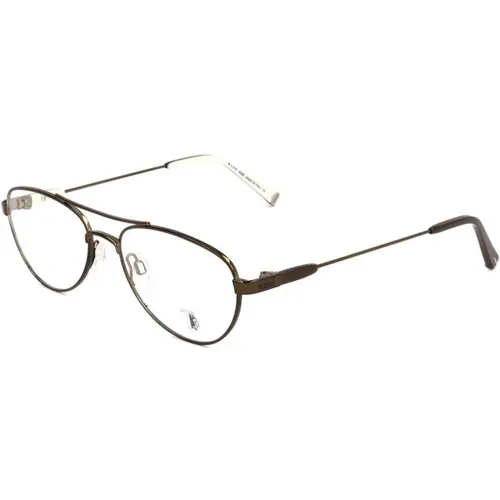 Glasses, male, , Size: ONE SIZE Bronze Aviator Metal Frame Eyeglasses - TOD'S - Modalova