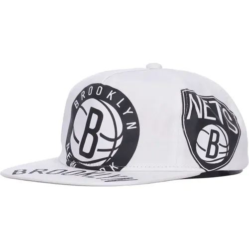 Caps, male, , Size: ONE SIZE NBA Flat Brim Cap Brooklyn Nets - Mitchell & Ness - Modalova