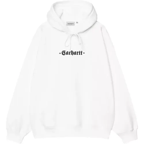 Weißer Kapuzenpullover Langarm , Herren, Größe: M - Carhartt WIP - Modalova