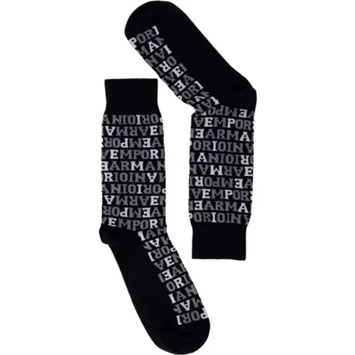 Socks, male, , Size: ONE SIZE Stylish Cotton Socks 2 Pack - Emporio Armani - Modalova