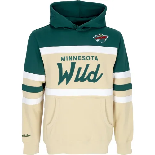 Hoodies, male, , Size: L Minnesota Wild Hockey Team Hoodie - Mitchell & Ness - Modalova