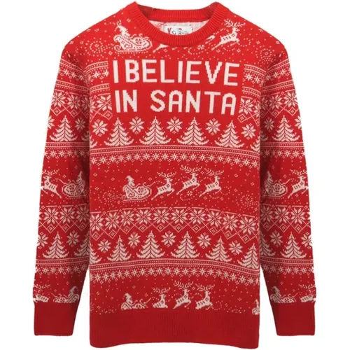 Heron Sweater Believe Santa , male, Sizes: XL, M, 2XL, S, L - MC2 Saint Barth - Modalova