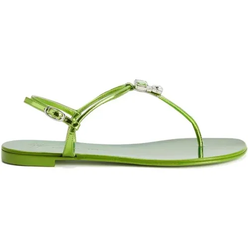 Rock flat sandals , female, Sizes: 4 UK, 4 1/2 UK, 5 1/2 UK - giuseppe zanotti - Modalova