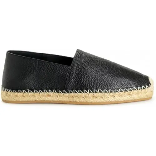 Espadrilles, male, , Size: 7 US Leather Slip-on Espadrillas - Valentino Garavani - Modalova